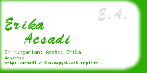 erika acsadi business card