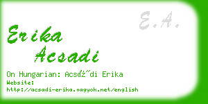 erika acsadi business card